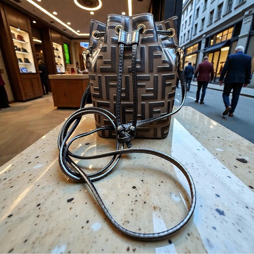 Fendi Mon Tresor Brown and Black Crossbody Bag